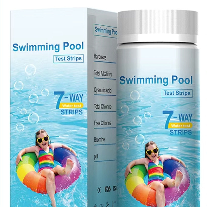 泳池检测盒尿素快速检测试纸条泳池水质检测盒验水盒7合一余氯ph