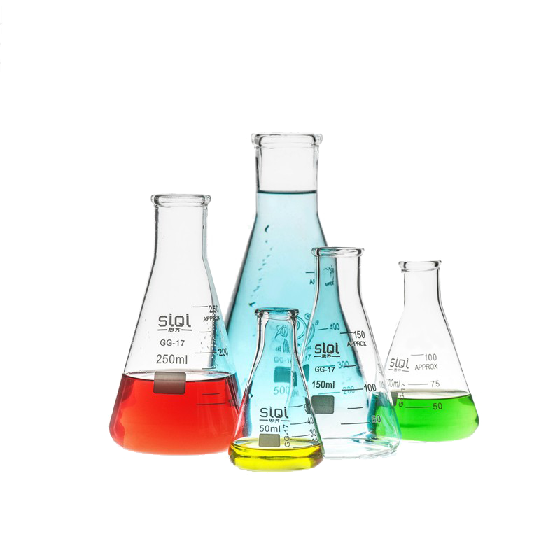 化学三角烧瓶锥形瓶多规格150ml250ml500ml蒸馏仪器玻璃仪器耐高温高硼硅17玻璃试剂瓶Conical Flas