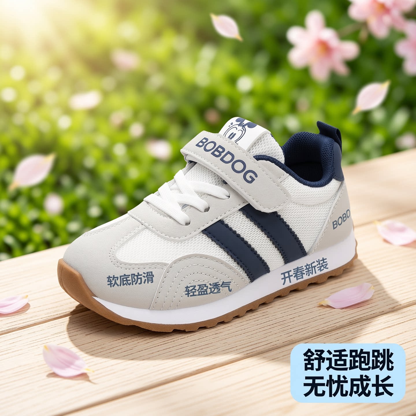 巴布豆童鞋儿童阿甘鞋2026新款春夏女童软底运动鞋开春男孩跑步鞋