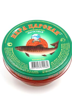 俄罗斯进口沙皇牌鱼子酱人工合成鲟鱼大马哈鱼黑鱼籽调味寿司105g