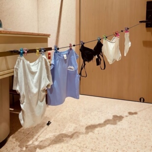 【出行好物】旅馆便携晾衣绳夹子防滑扣晒衣绳户外免打孔晒被绳子