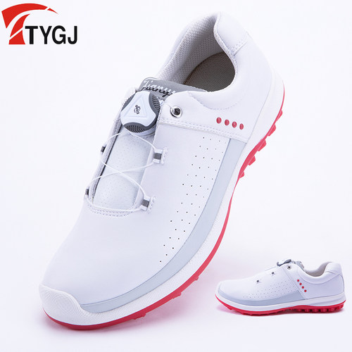 高尔夫球鞋女士防水旋转扣鞋带运动女鞋防滑固定钉休闲简约鞋子 - 封面