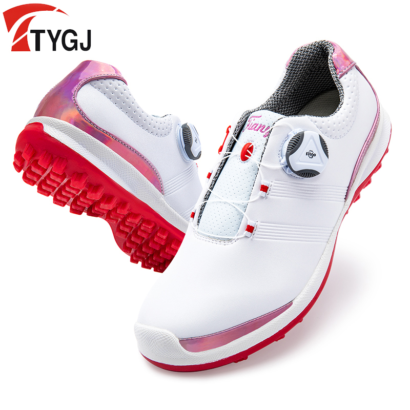 高尔夫女士球鞋防水防滑固定炫彩