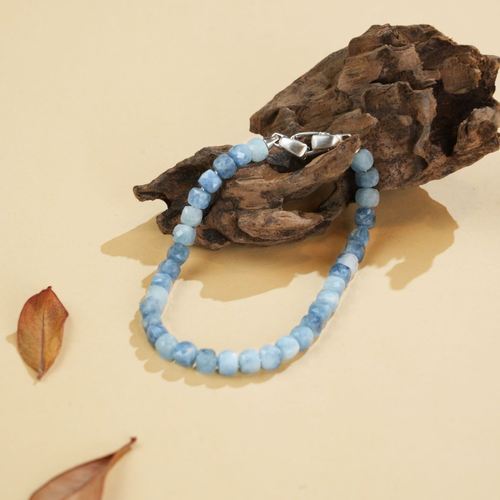 925银手链 制道珠宝薄荷海盐AQUAMARINE海蓝手链男女同款（ZB0005