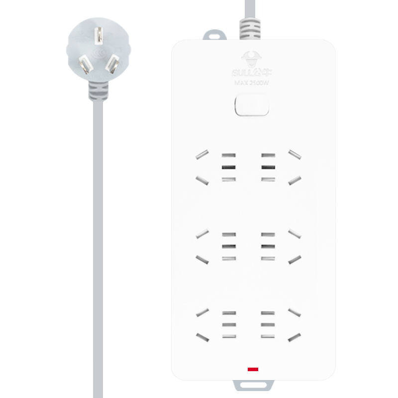 BULL/公牛家用6位总控109K接线板