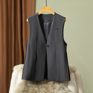 百搭洋气开叉时尚 坎肩大码 坎肩马夹潮 马甲女2026年春秋新款 西装