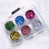 元 旦儿童舞台妆容化妆啫喱大亮片贴纸贴脸头发亮闪闪头发闪片闪粉