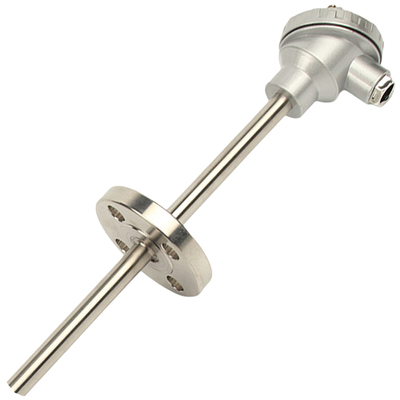 50.5mm卫生型温度传感器 wzpb-438 法兰式温度变送器 4-20mA DN25