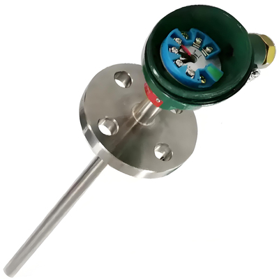 sbwz-2480/430法兰式温度变送器 16*800mm 4-20mA -200~50度 DN25