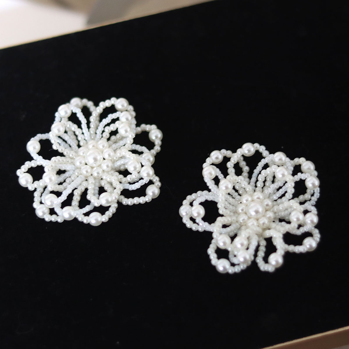 手工珍珠花朵DIY胸花配件法式饰品配件头饰帽子婚纱等装饰辅料