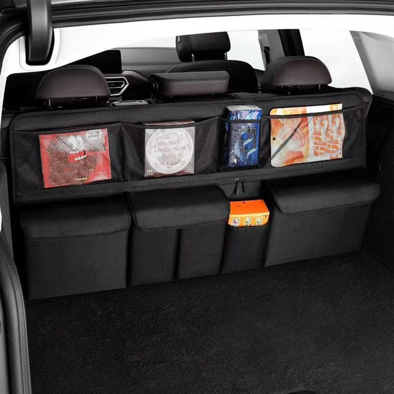 汽车后背箱收纳袋牛津布舞龙防水布多功有车载网兜挂袋子用品