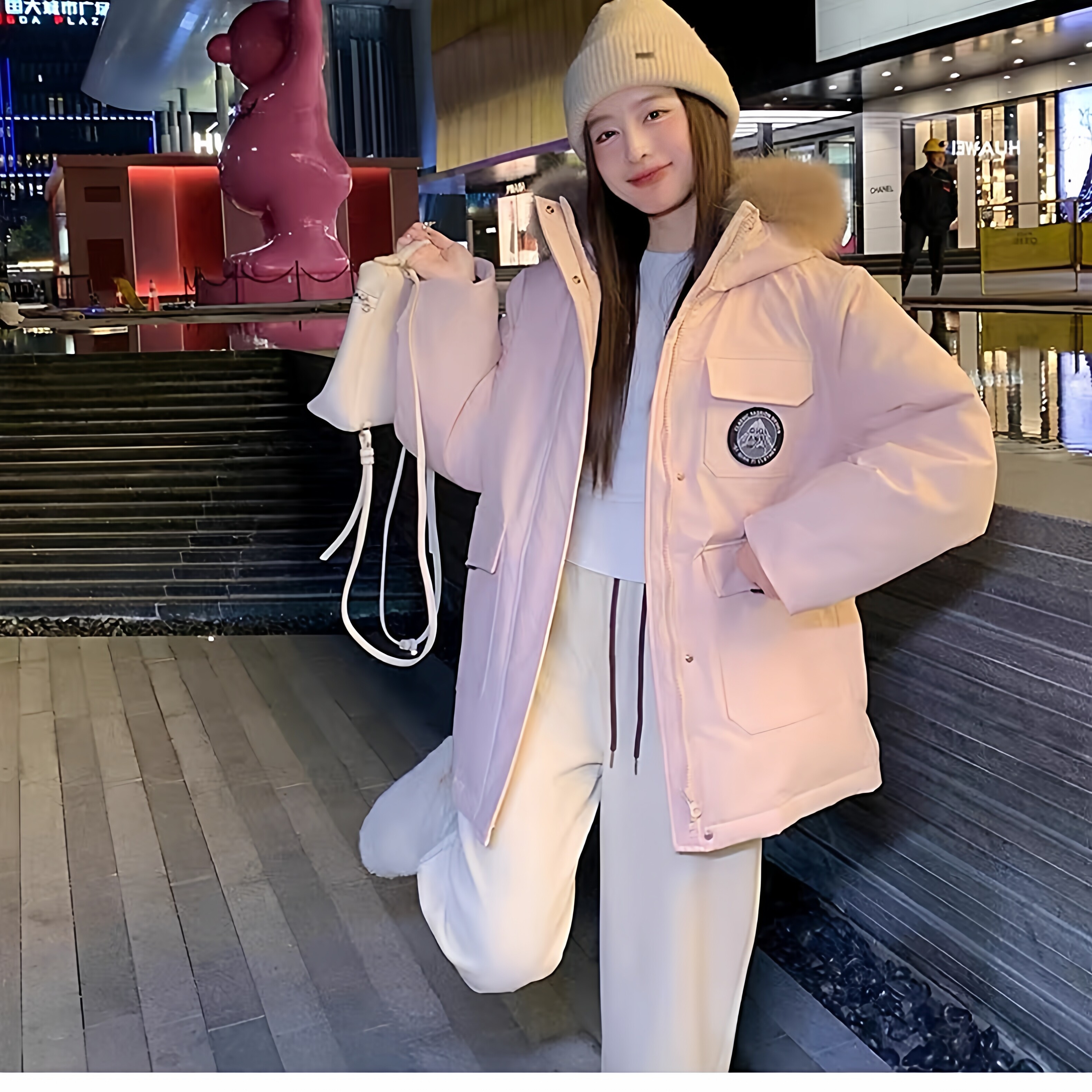 2025新款冬季加厚保暖棉服女短款小个子毛领派克服棉衣外套