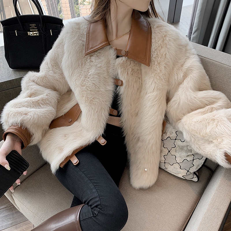 无休闲常规皮毛一体外套