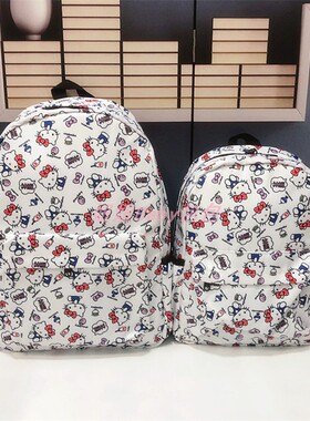2024新款卡通凯蒂猫图案背包防泼水女学生书包hellokitty双肩包包