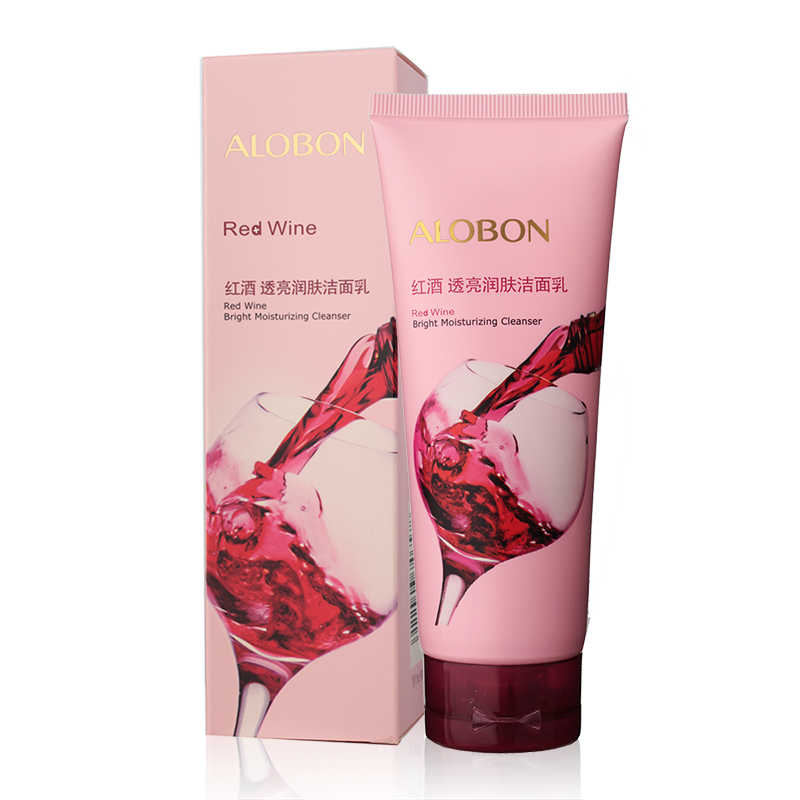 AloBon/雅邦红酒透亮润肤洁面乳100g 泡沫洁净洗面奶
