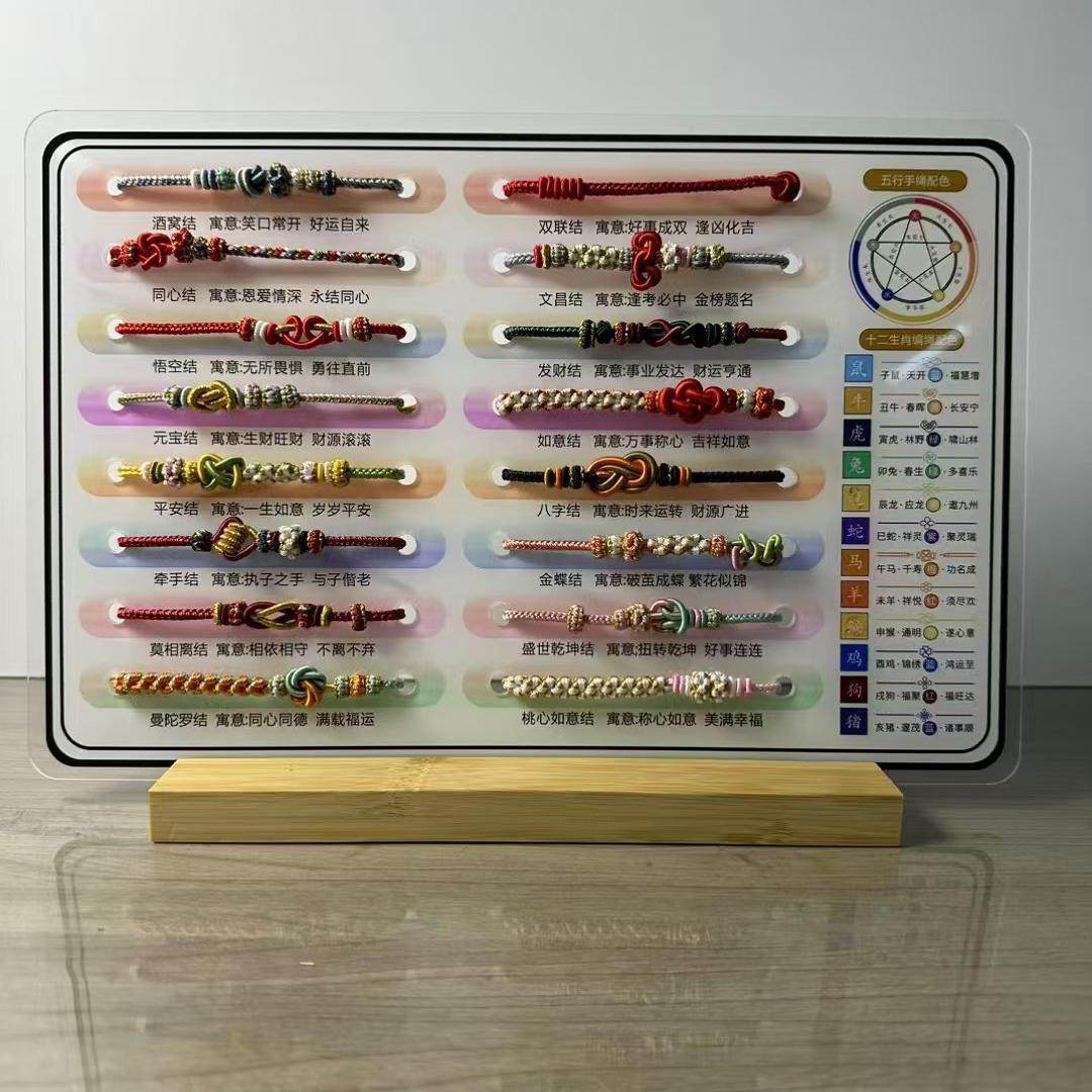 手编绳结展示板架亚克力十二生肖五行守护展示牌diy结绳陈列架子,饰品/流行首饰/时尚饰品新,首饰展示架,淘宝优惠券,粉丝福利购,淘宝优惠卷