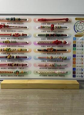 手编绳结展示板架亚克力十二生肖五行守护展示牌diy结绳陈列架子
