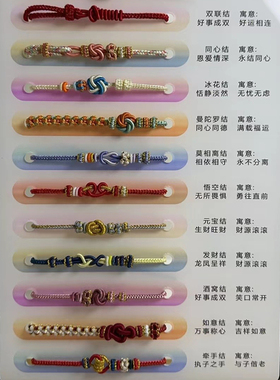 手编绳展示板架十二生肖五行守护展示牌亚克力diy结绳陈列架新款