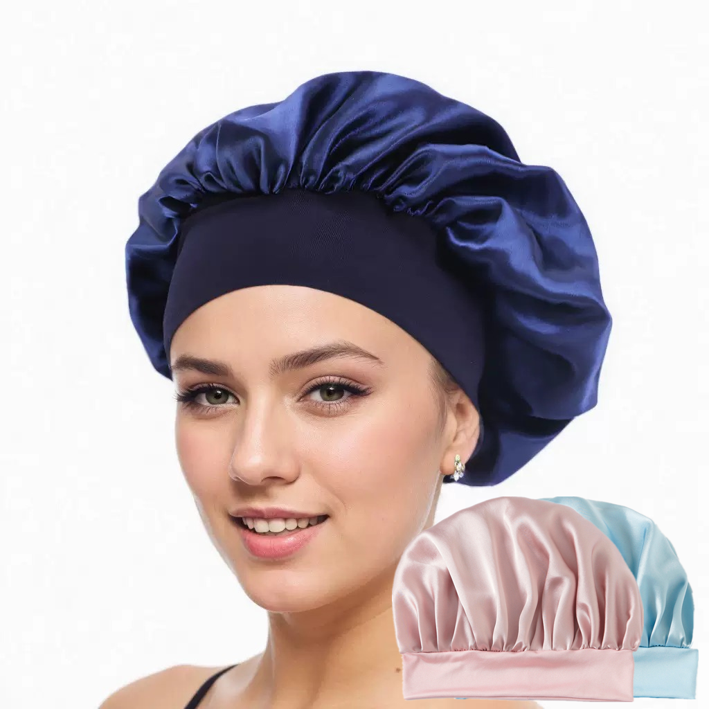 真丝睡帽女单层100%桑蚕丝护发月子帽孕妇产妇家居睡眠帽弹力圆帽