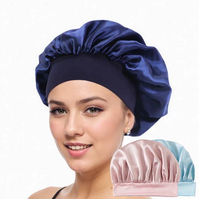 真丝睡帽女单层100%桑蚕丝护发月子帽孕妇产妇家居睡眠帽弹力圆帽