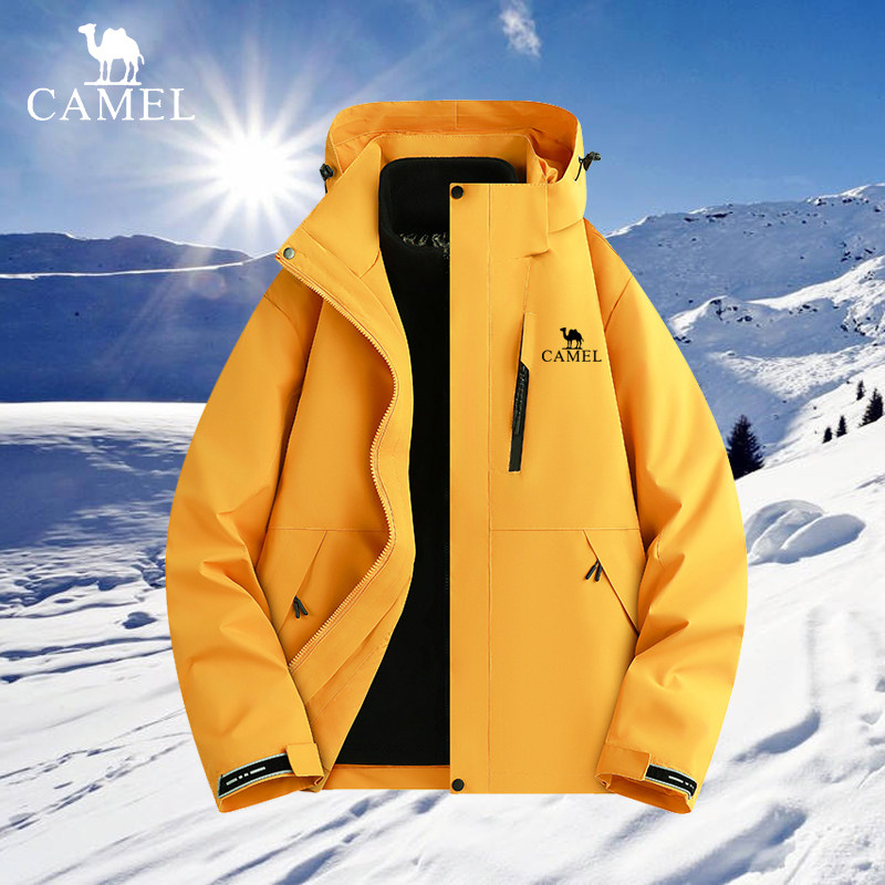 骆驼户外休闲冲锋衣男女冬季