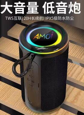 Amoi夏新P2蓝牙音箱防水户外无线音响便携低音炮大音量插卡音响