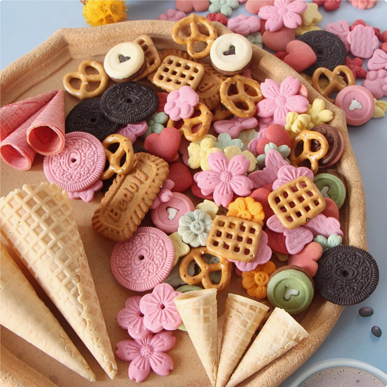 饼干蛋糕装饰摆件生日纸杯甜品冰淇淋点缀小熊碱水巧克力烘焙插件