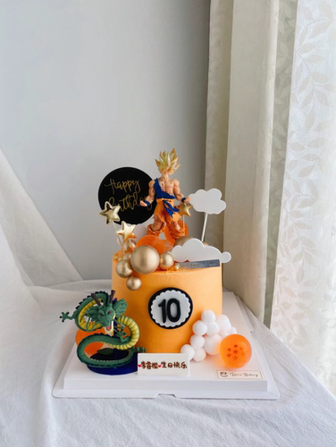 卡通生日蛋糕装饰摆件神龙筋斗云