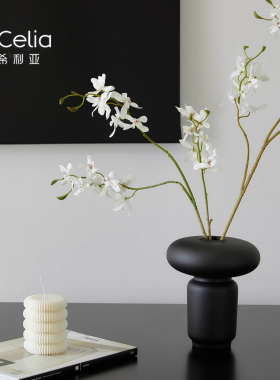 现代高级感磨砂素胚侘寂风花瓶