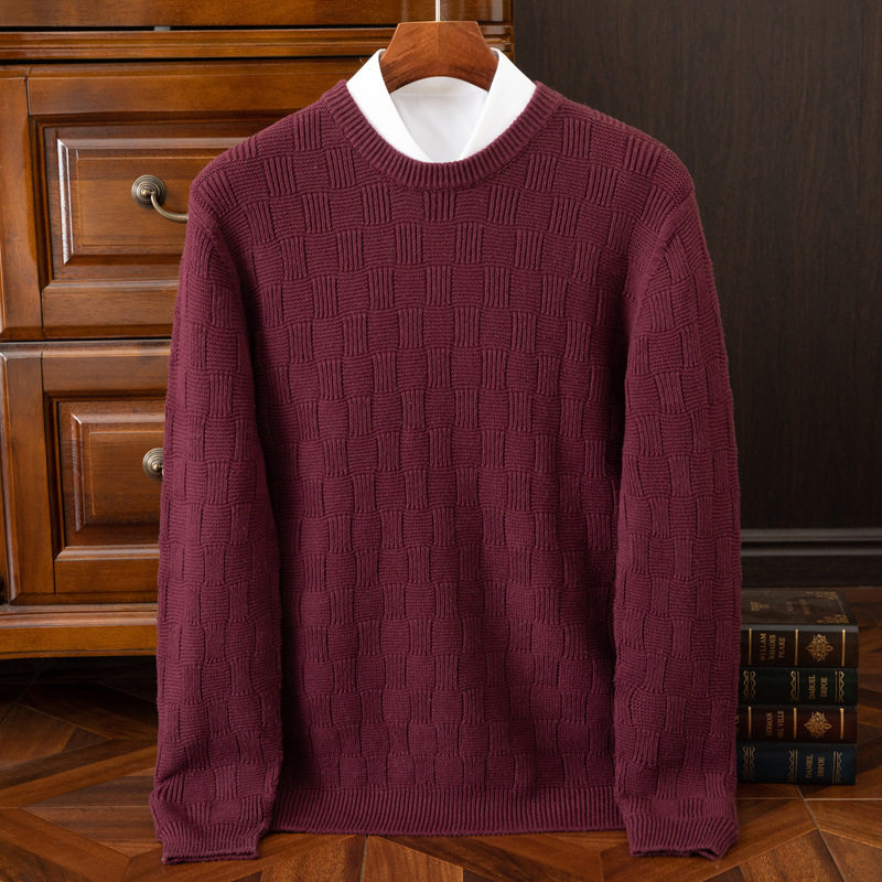 一线成衣纯棉男士针织衫长袖加厚保暖毛衣时尚休闲圆领套头打底衫,男装,针织衫/毛衣,淘宝优惠券,粉丝福利购,淘宝优惠卷