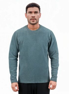 P200圆领抓绒保暖透气速干超轻加厚套头衫户外运动通勤内搭毛衣