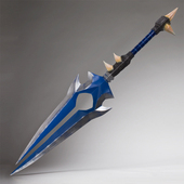 魔兽道具124厘米逐风剑蛋盾道具1比1风剑树脂材料雷霆之怒COS模型