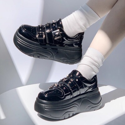 亚文化朋克厚底鞋魔术贴