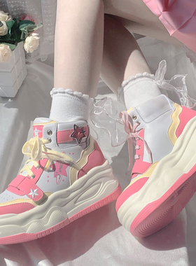星星点点/秋冬原创Lolita高邦板鞋休闲鞋运动鞋可爱软妹百搭lo跑