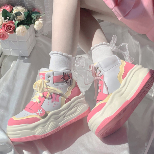 星星点点/秋冬原创Lolita高邦板鞋休闲鞋运动鞋可爱软妹百搭lo跑
