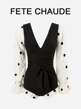 FETE CHAUDE泳衣女连体性感纯欲温泉2025年新款高级感海边度假