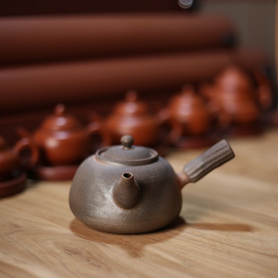 炉痴 溪东烧岱华柴烧 手拉柴烧砂铫 真正高温柴烧 非电窑烧制