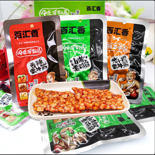 百汇香整盒真空即食素牛筋零食