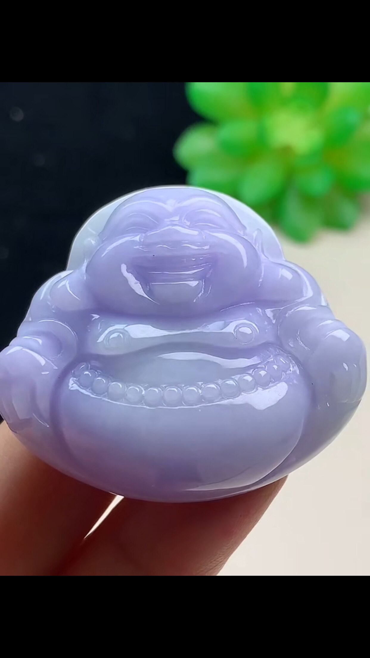 缅甸天然翡翠玉石紫罗兰翡翠挂件吊坠佛公冰糯种a货