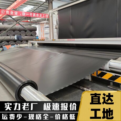 HDPE防渗膜聚乙烯膜加厚黑色土工膜鱼塘护坡养殖防水膜虾鱼池专用