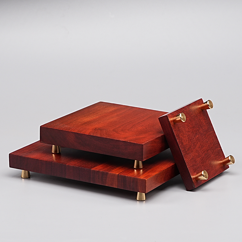 半手工财神加高石头新中式花梨木