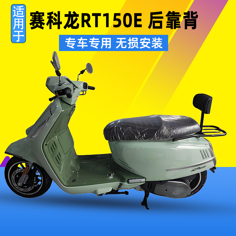 适用于赛科龙RT150E后靠背SR150T-3改装后座腰靠带人靠垫配件