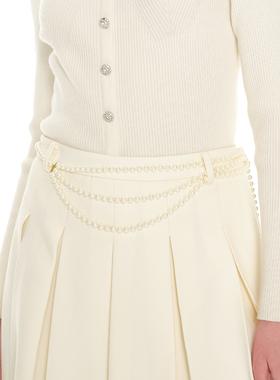 糖力光泽质感玻璃珠腰链配饰女