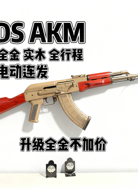DS实木全金AKM2.0电动阿卡47金波真人cs男孩吃鸡软蛋玩具步抢