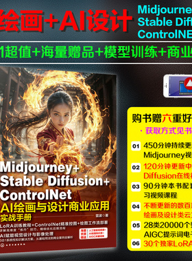 Midjourney+Stable Diffusion+ControlNet AI绘画与设计商业应用实战手册