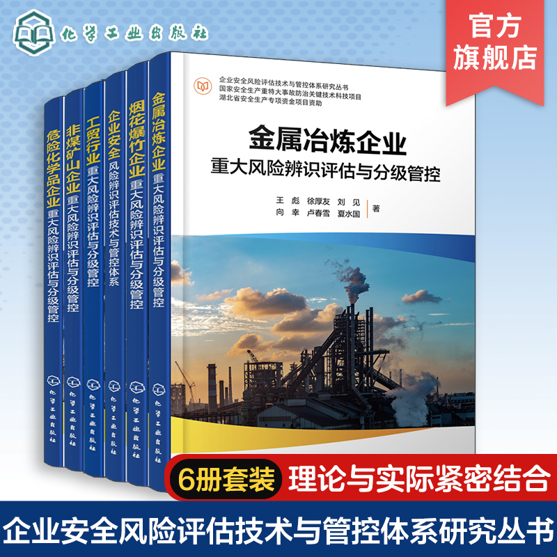 6册 企业安全风险评估技术与管控体系研究丛书 金属冶炼企业烟花爆竹企业工贸行业危险化学品企业 企业安全风险管理人员参考