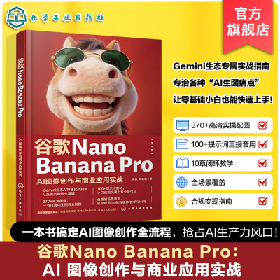 谷歌Nano Banana Pro AI图像创作与商业应用实战 人工智能AI绘画教程书籍 深度解析AI图像生成技术 行业应用解决方案实战操作指南