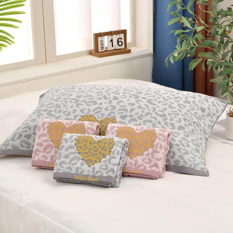 金号纯棉枕巾家用全棉枕头巾柔软吸水不掉毛桃心爱心A类50*80cm,床上用品,枕巾,淘宝优惠券,粉丝福利购,淘宝优惠卷