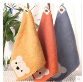 卡通熊挂钩方巾 柔软舒适 满4条 金号毛巾 包邮 宝宝儿童擦手