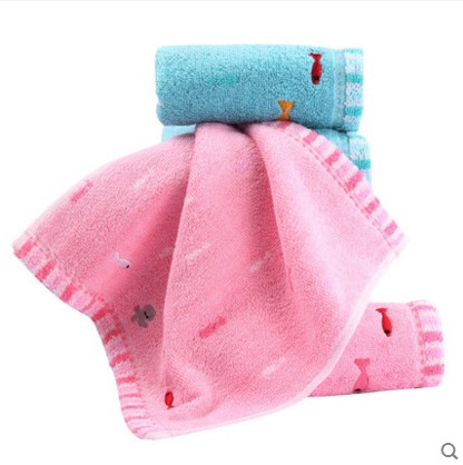 金号儿童洗脸小毛巾纯棉小方巾